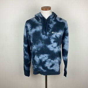 Champion Terry Blue Tie-Dye Hoodie Sweatshirt
